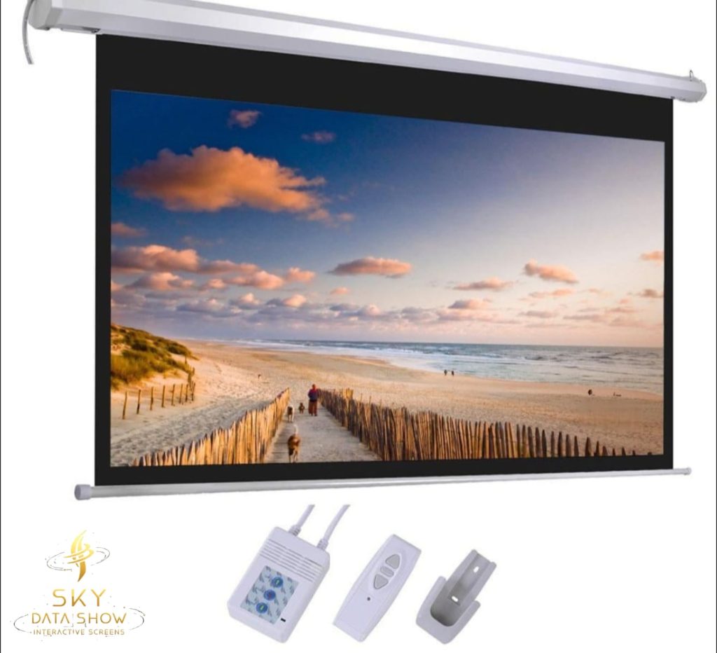 Motorized projector screen