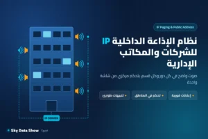 نظام الإذاعة الداخلية IP للشركات والمكاتب الإدارية في مصر - Sky Data Show